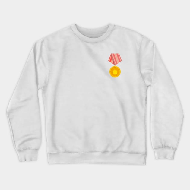 Chili Pepper Medal Crewneck Sweatshirt by MojoCoffeeTime